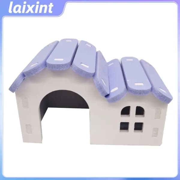 Уютный домик для хомяков, из PVC, компактный, для мелких грызунов Каюта фиолетовая