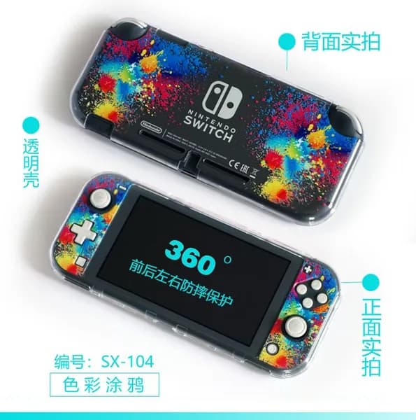 Защитный чехол для Switch Lite, полное покрытие верхней и нижней частей, окрашенный защитный чехол для игровой консоли NSL.