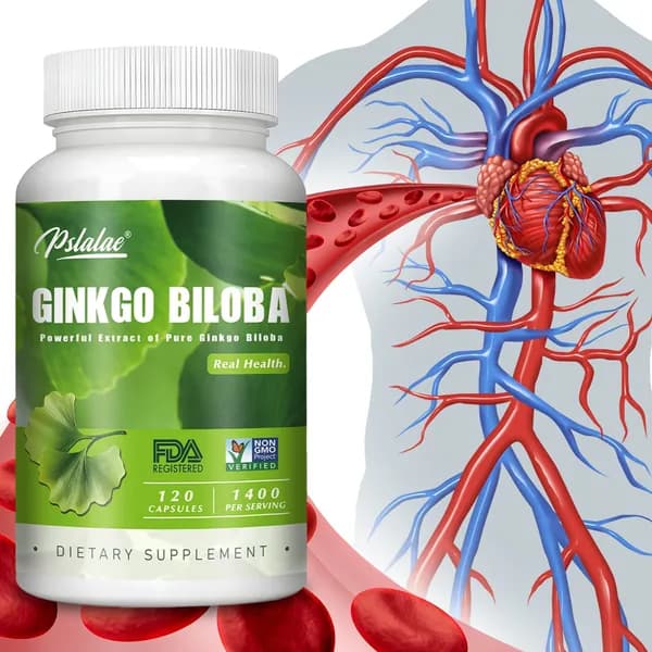 Биологически активная добавка Pslalae Ginkgo Biloba Extract 1400 мг - Поддерживает здоровье сердца и иммунной системы