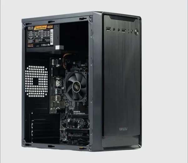 AnKon Системный блок v1 (Intel Core i3-10100F, RAM 8 ГБ, SSD 256 ГБ, NVIDIA GeForce GT 730 (4 Гб), Windows 10 Pro), черный