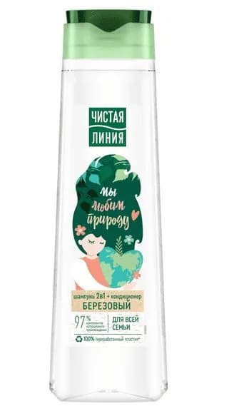 Чистая Линия Шампунь-кондиционер для волос 2в1, березовый, 400 мл