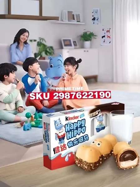 Бестселлер Kinder Happy Hippo с какао вкусом