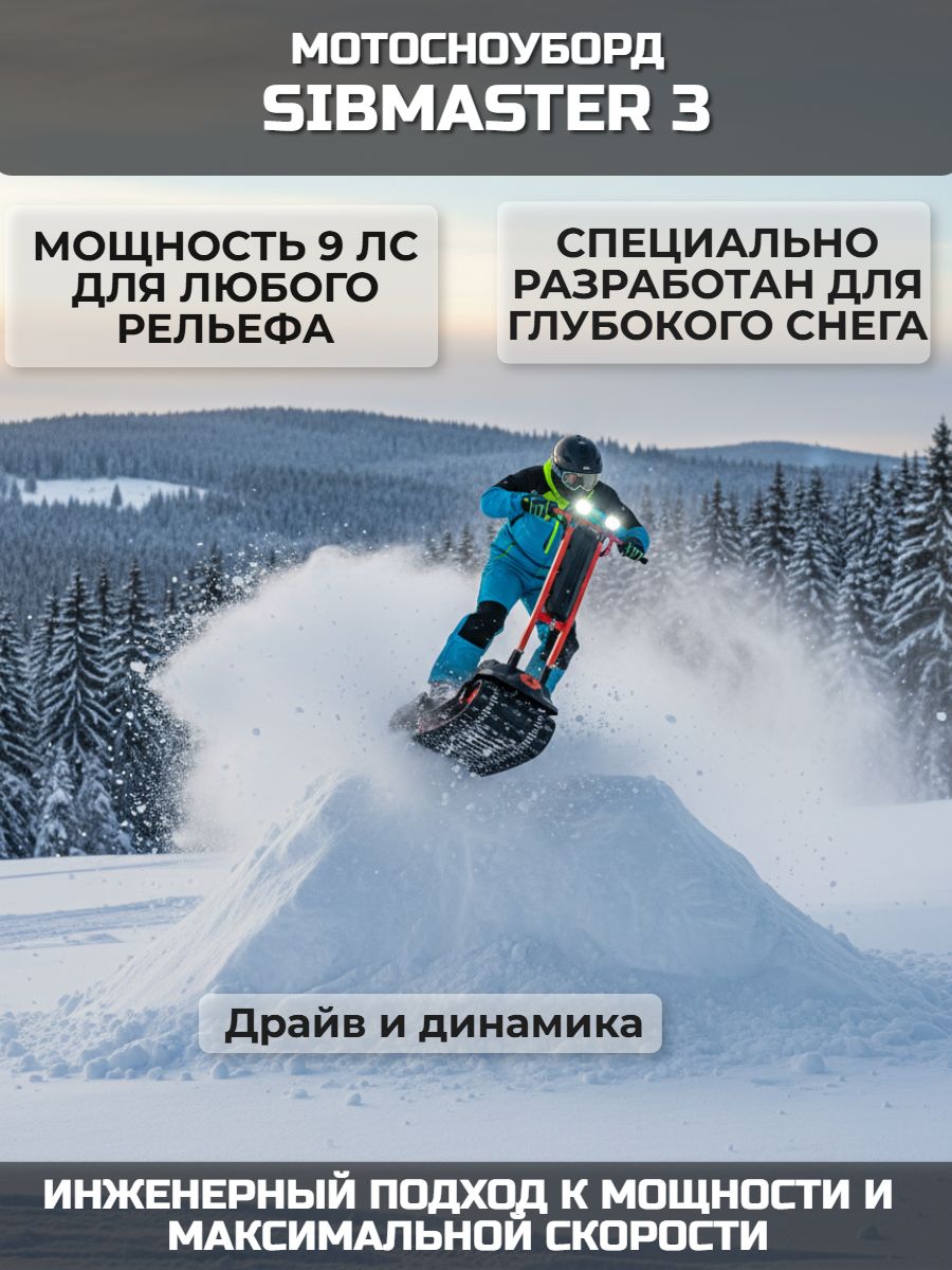 Мотосноуборд SIBMASTER 3