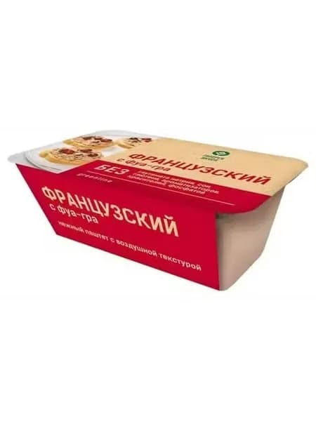 Паштет из куриной и утиной печени Галерея Вкуса Французский с фуа-гра 146 г