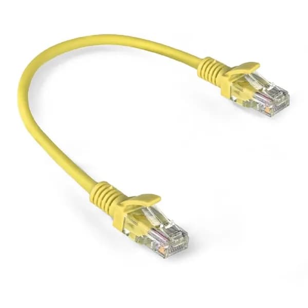 Exegate EX286374RUS Патч-корд ExeGate UTP-RJ45-RJ45-5e-0,3M-LSZH-YL, UTP, cat.5e, LSZH, 0.3м, желтый