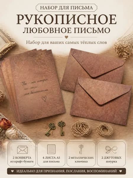 Льняная фактурная бумага для изготовления конвертов,2 шт