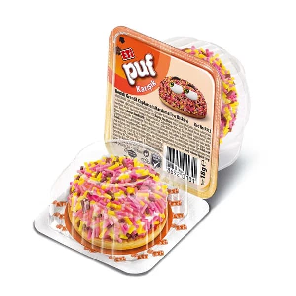 Eti Puf Colourful Biscuits 18 G - печенье