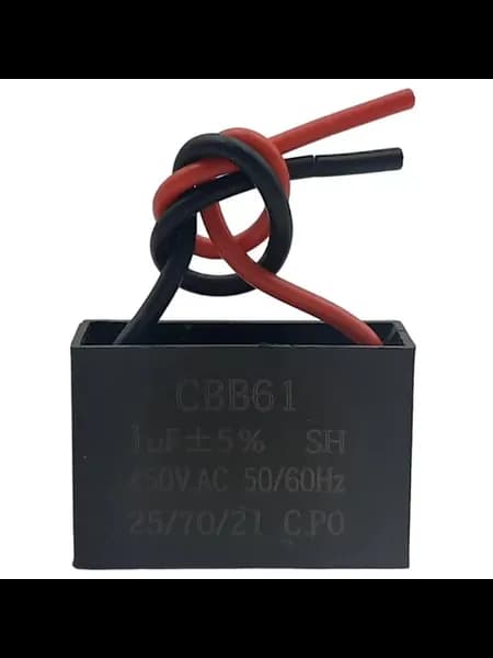 Пусковой конденсатор CBB61 1мкф, 450В гибкие выводы