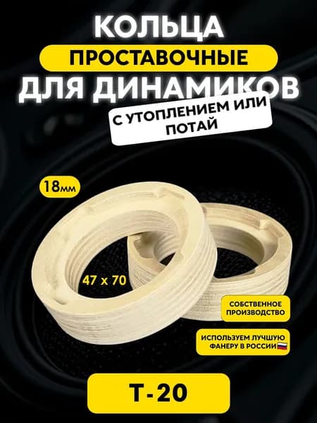 Проставочные кольца "T20" под твитеры рупора NEO TW20 / 70х47x18мм