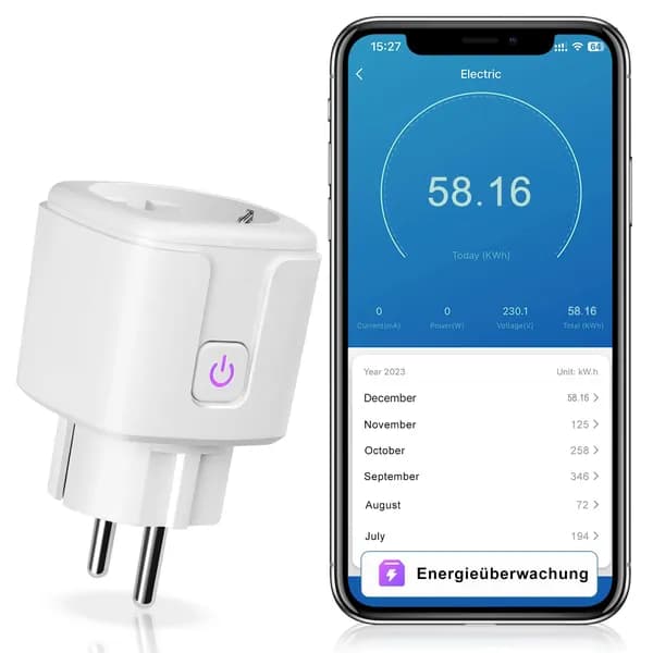 Умная розетка с Алисой Яндекс Tuya WiFi 16А с таймером с голосовым управлением