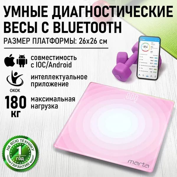 Напольные весы MT-SC3603, нагрузка 180 кг, точность 50 г