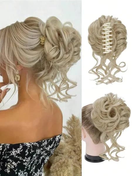 Элегантный пучок с заколкой для вьющихся волос-модная заколка на все случаи жизни