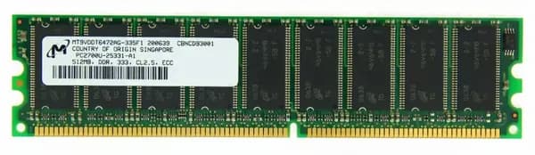 Micron Оперативная память DDR, 333 МГц, 1 x (MT9VDDT6472AG-335F1)