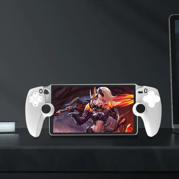 Силиконовый чехол для PlayStation Portal, белый, противоударный, антискользящий