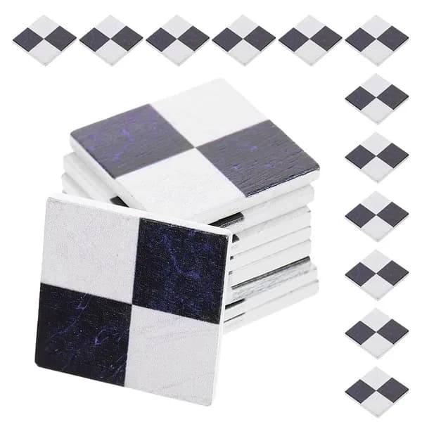 Миниатюрное деревянное декоративное напольное покрытие для кукольного домика из 45 плиток