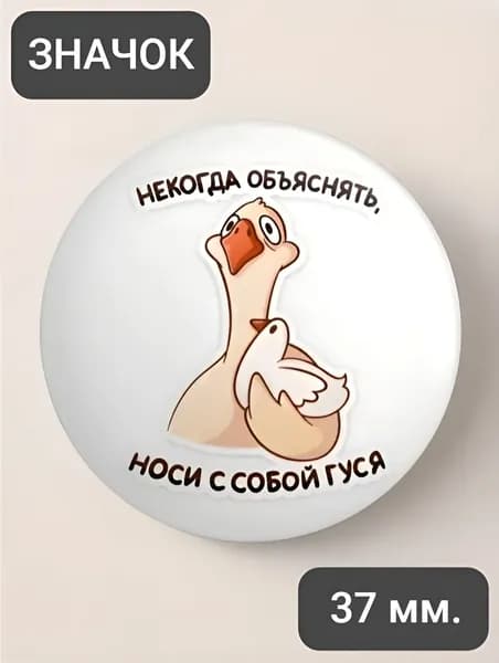Значок Гусь - Некогда объяснять