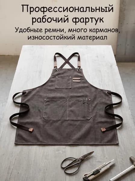 Качественный фартук с девятью карманами применяется для инструментов