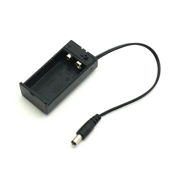 Отсек для батарейки Крона 9V 6F22 с разъемом 2.1 на 5.5 и переключателем On/Off