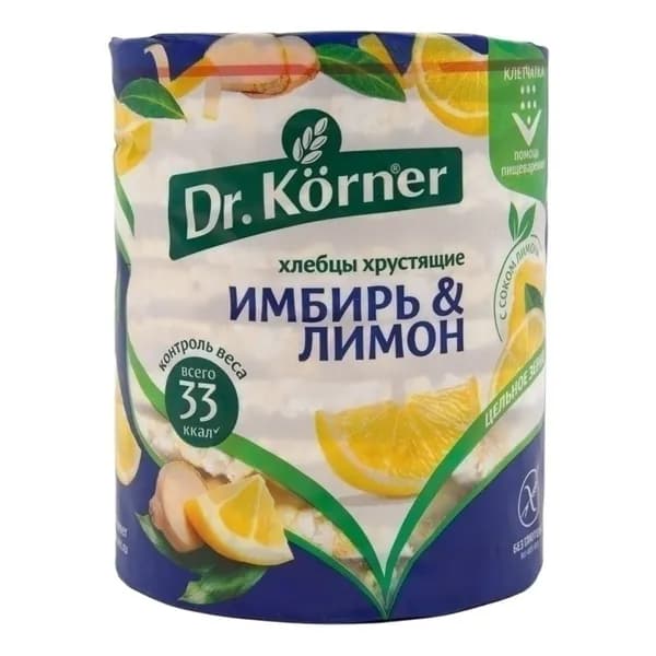 Хлебцы кукурузно-рисовые Dr.Korner имбирь-лимон 90 г