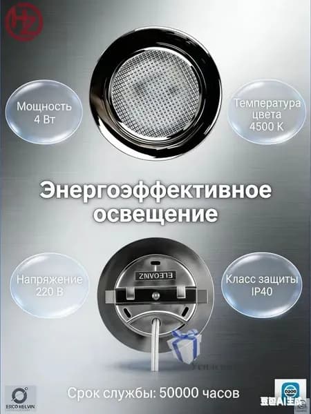 Настенно-потолочный светильник, Без цоколя