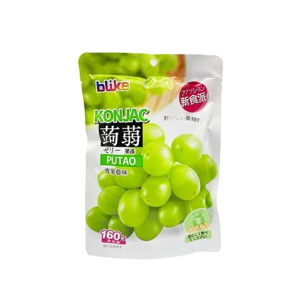 BLIKE Желе мармеладное с конжаком со вкусом зеленого винограда, 160 г