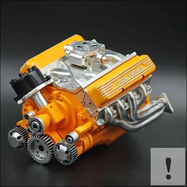 Эксклюзивный OHV V8 мотор на бензине 1:6, 44 см, сборный конструктор для моделирования
