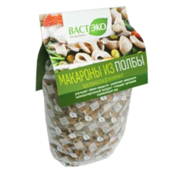 Рожки из полбы цельнозерновые "ВАСТЭКО", 400 г
