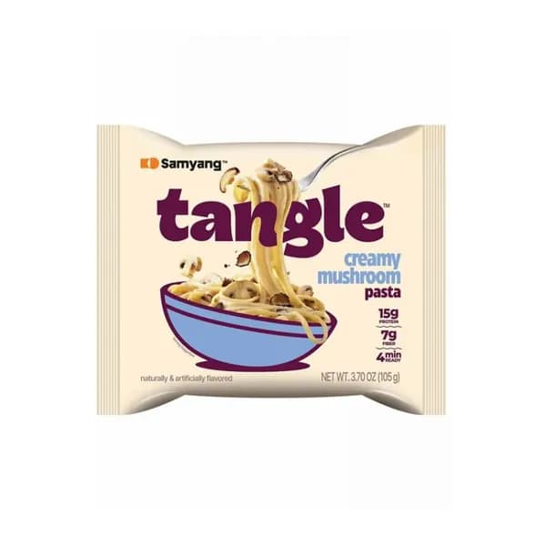 Tangle Samyang Лапша быстрого приготовления со сливочным соусом и грибами, (мягкая упаковка) 105 г.