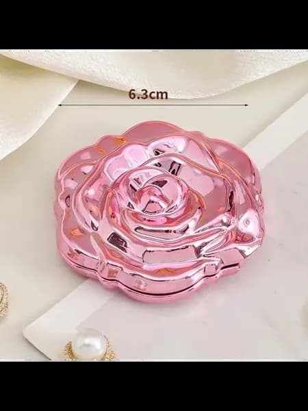Розовое зеркальце в форме розы, 6.3 см