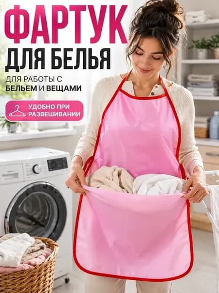 Фартук для белья с карманом для сушки и развешивания