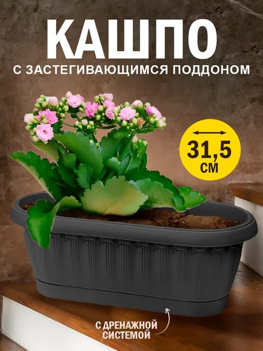 Кашпо декоративное с прикорневым поливом