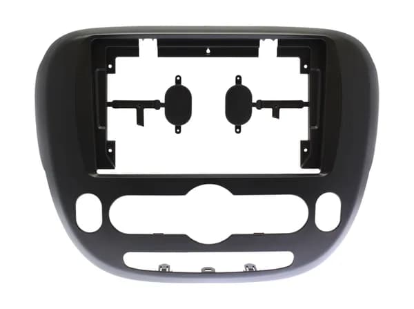 Рамка переходная 9.0" на KIA (Киа Соул) Soul 2013-2019 Климат, переходник установка автомагнитолы Android в штатное место, черный