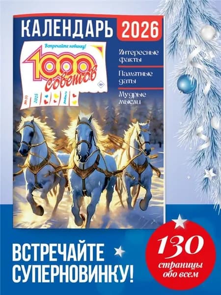 Календарь на 2026 год, "Праздник каждый день", 1000 советов