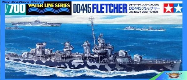 Tamiya 31902 1/700 WWII Эсминцы ВМС США DD-445 Fletcher сборная модель корабля
