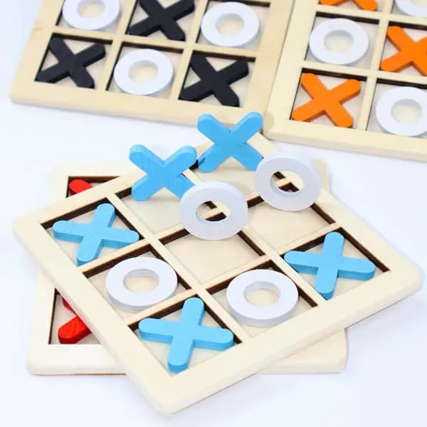 Деревянная игра Tic Tac Toe