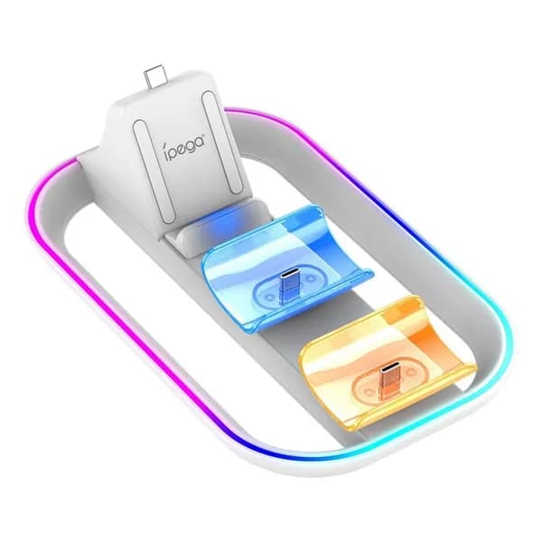 Ipega: Подставка для зарядки PS Portal / контроллера PS5, двойная зарядная станция с RGB-подсветкой