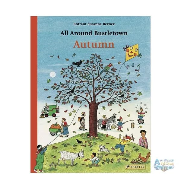 Детская книга All Around Bustletown: Autumn, автор Rotraut Susanne Berner, на английском языке