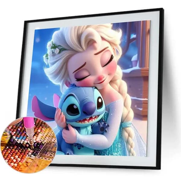 Диамантная вышивка Disney Стич, 30 30 см, из смолы