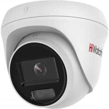 HiWatch DS-T203A(B) (2.8mm) 2Мп уличная купольная HD-TVI камера с гибридной подсветкой EXIR/LED до 30/20м и встроенным микрофоном