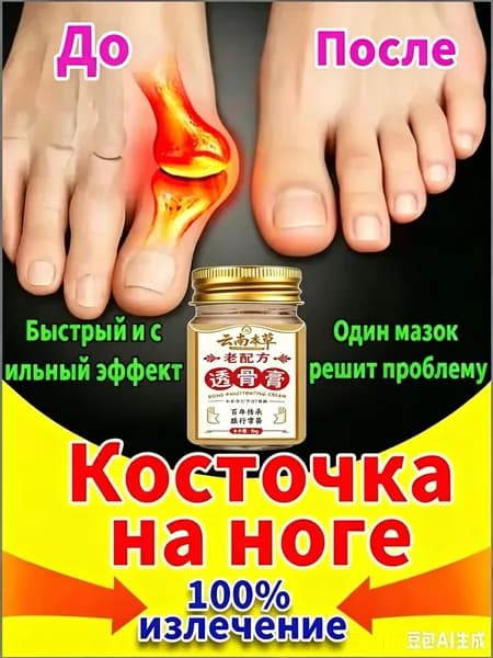 Мазь при вальгусной деформации косточки обезболивающая 55 г