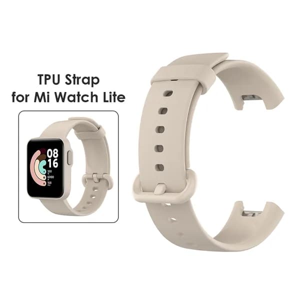 Универсальный ремешок для Xiaomi Mi Watch Lite и Redmi Watch, цвет слоновая кость