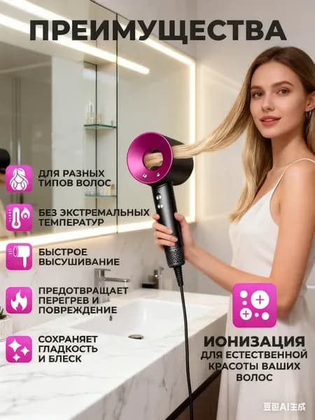 Профессиональный фен для волос с аксессуарами