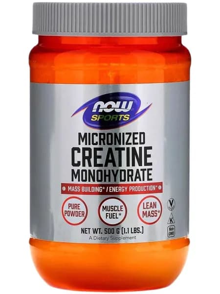NOW Creatine Monohydrate Micronized 500 g / Микронизированный Креатин моногидрат 500 грамм NOW США / Мелкодисперсный 100% чистый моногидрат креатина. Для набора мышечной массы и выносливости