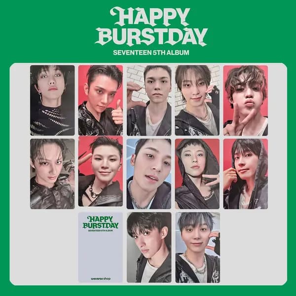 Карточки SEVENTEEN Happy Burstday Коллекционная карточка Фотокарточки 54 * 86 мм 12 шт