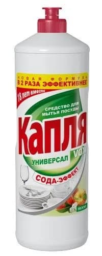 Капля средство для мытья посуды Vox сода-эффект, яблоко, 1000 мл