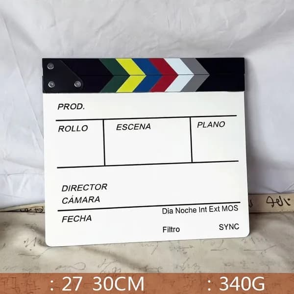 Деревянная режиссерская хлопушка для видеосъемок, кино и фотосессий, креативный реквизит с надписями для блогеров