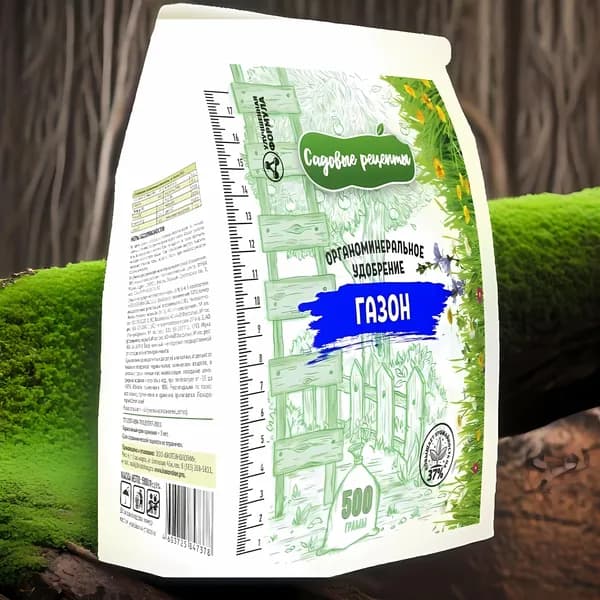 Органоминеральное удобрение "Газон" 500гр. / 1шт Садовый рецепты.