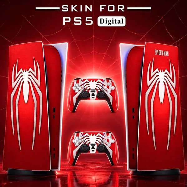 Наклейка для PS5 Digital, защитная пленка для консоли и геймпада, полный набор