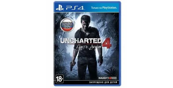 Видеоигра Uncharted 4: Путь вора. Версия на диске. Английская язык на ps4/ps5.