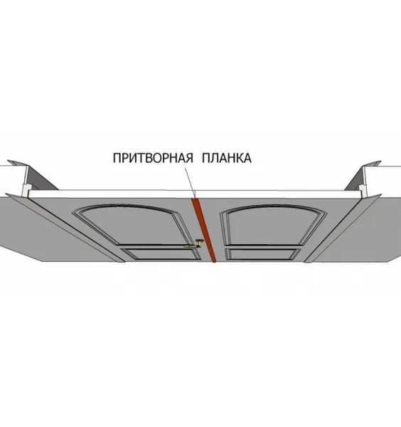 Притворная планка 2000*30*8 - Л-14 (Белый) для двери BRAVO